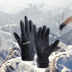 Verdickte Ski-Touchscreen-Handschuhe mit Spritzschutz