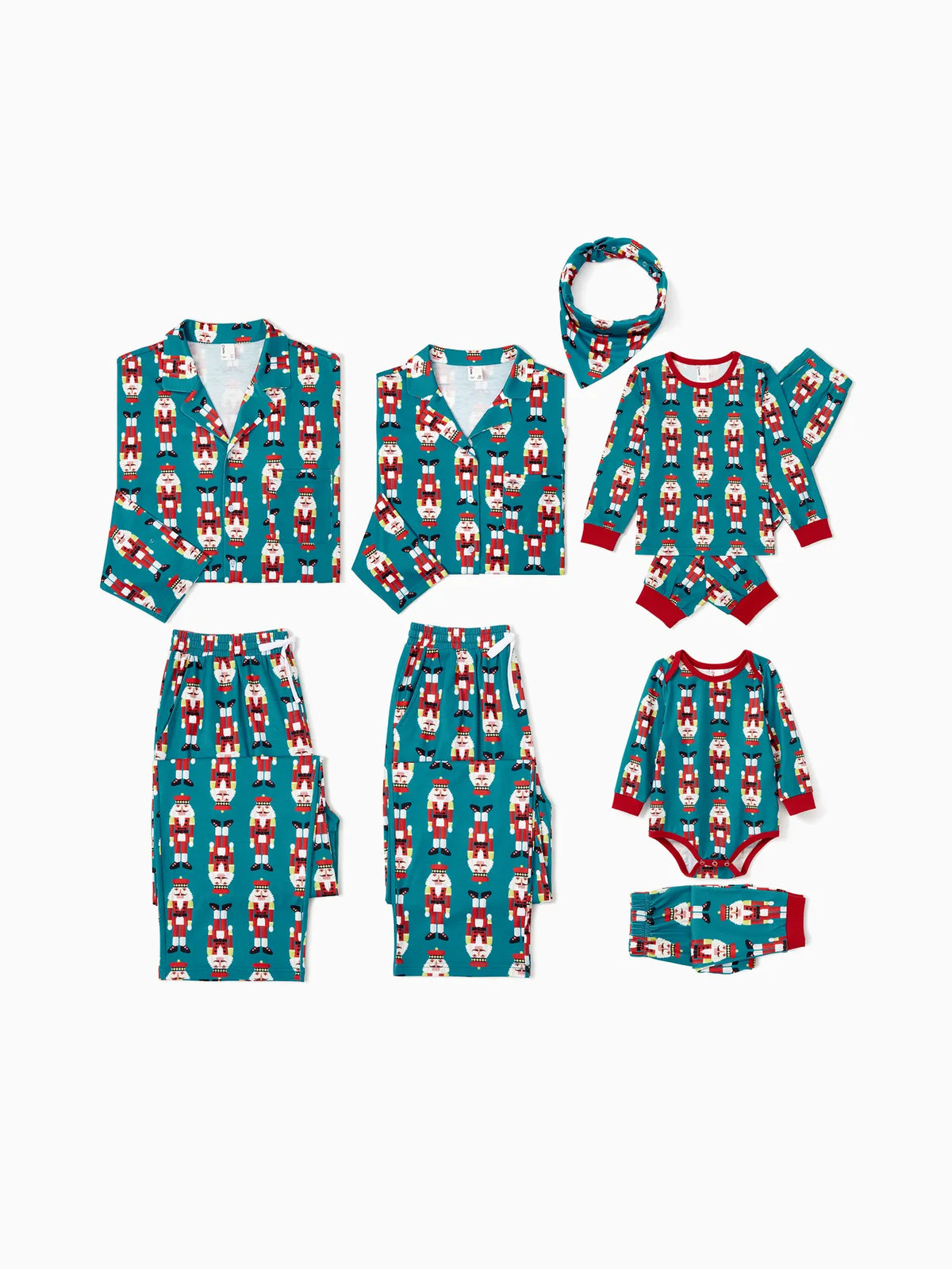 Conjunto de pijama familiar a juego con estampado de Cascanueces