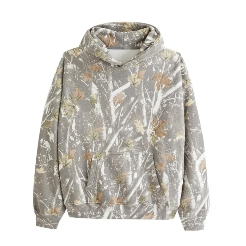 Essential Hoodies mit Camouflage-Blatt-Print