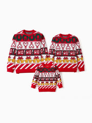 Weihnachtsglocke und Zuckerstange Familienpullover 