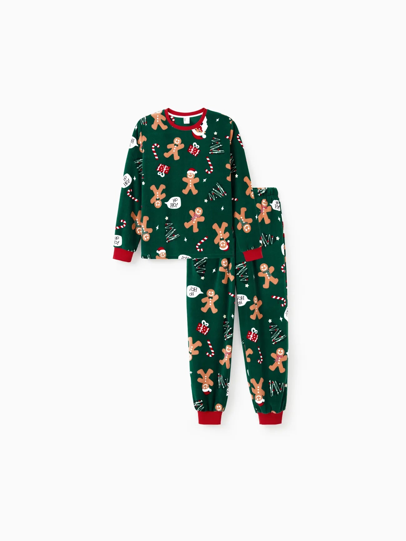 Weihnachts-Familienoutfit-Set mit Lebkuchen-Print