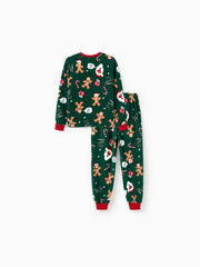 Weihnachts-Familienoutfit-Set mit Lebkuchen-Print