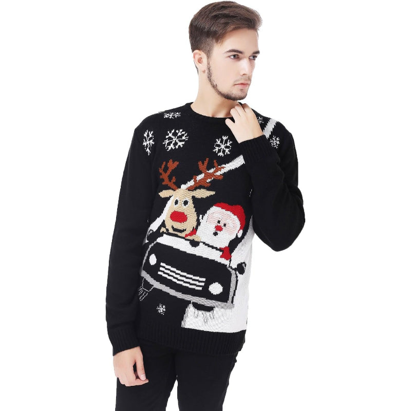 Cozy Christmas Sweater with Festive Snowflake Print