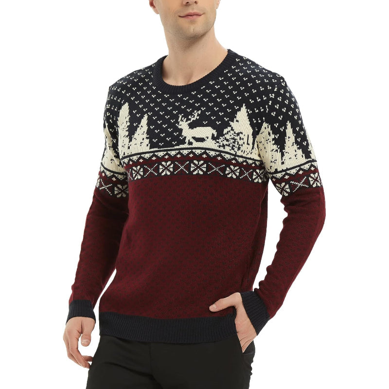 Cozy Christmas Sweater with Festive Snowflake Print