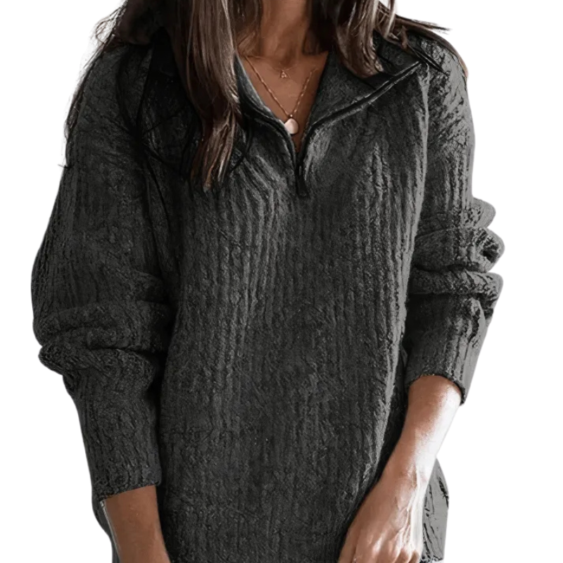 Classic Quarter Zip Knit Sweater