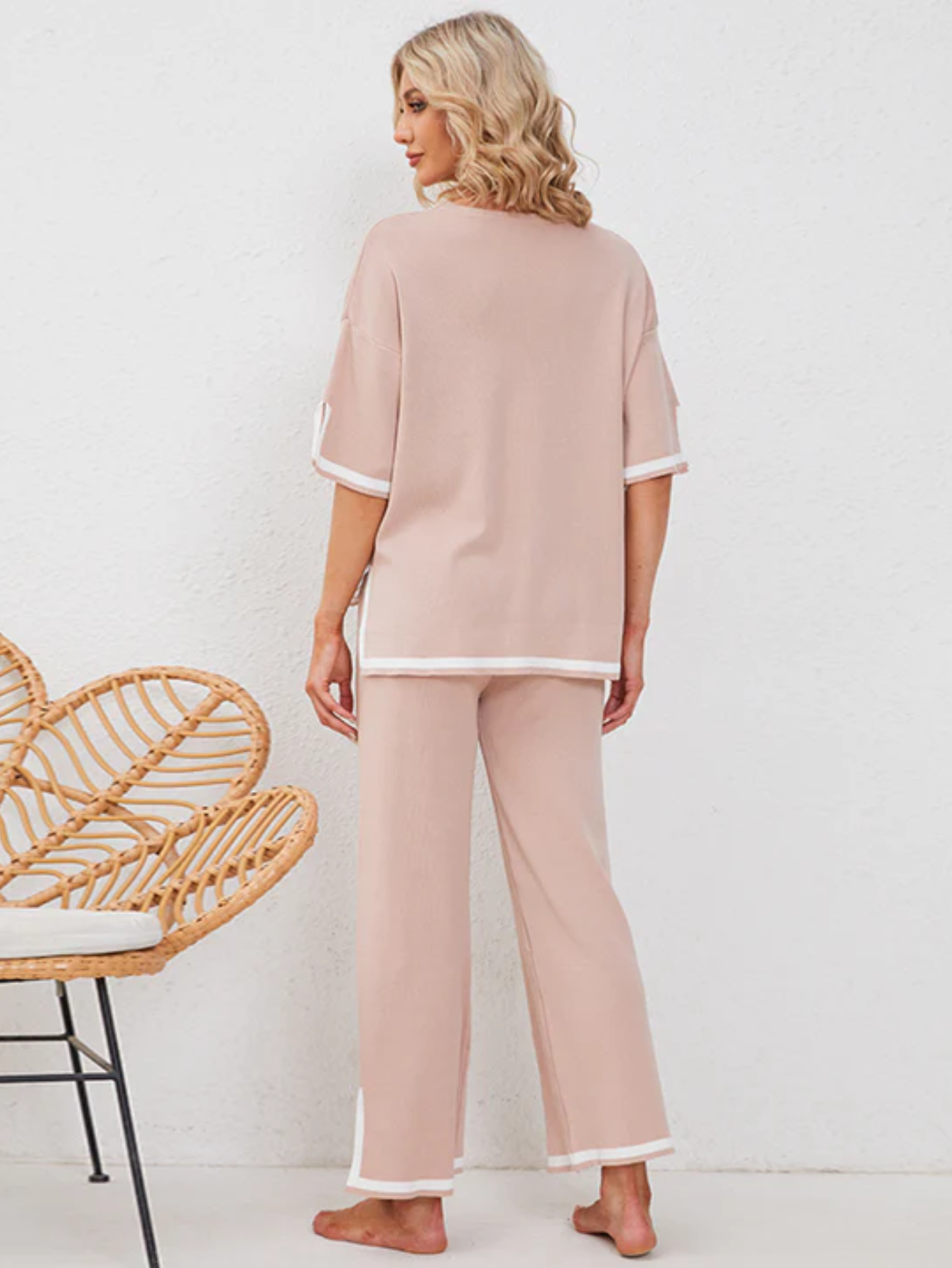 Classy Elastic Knit Lounge Set