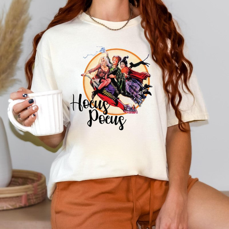 Comfort Halloween Hocus Pocus Printed Shirt