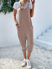 Jumpsuit mit zwei Taschen und Schlüsselloch ohne T-Shirt