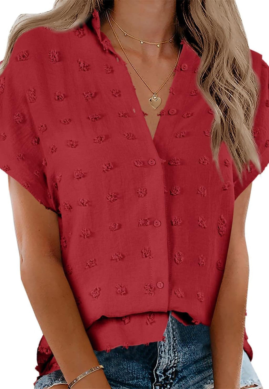 Camisas elegantes de manga corta