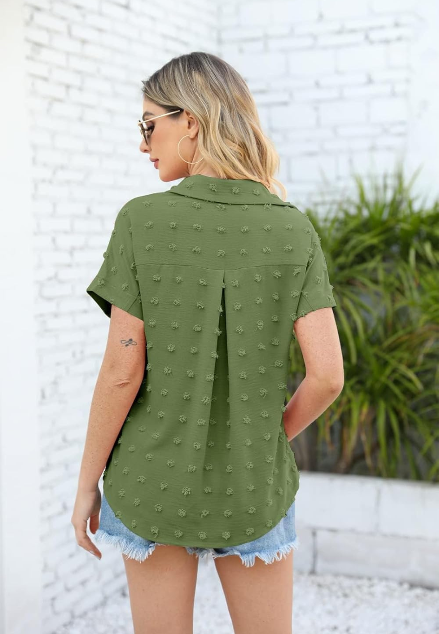 Camisas elegantes de manga corta