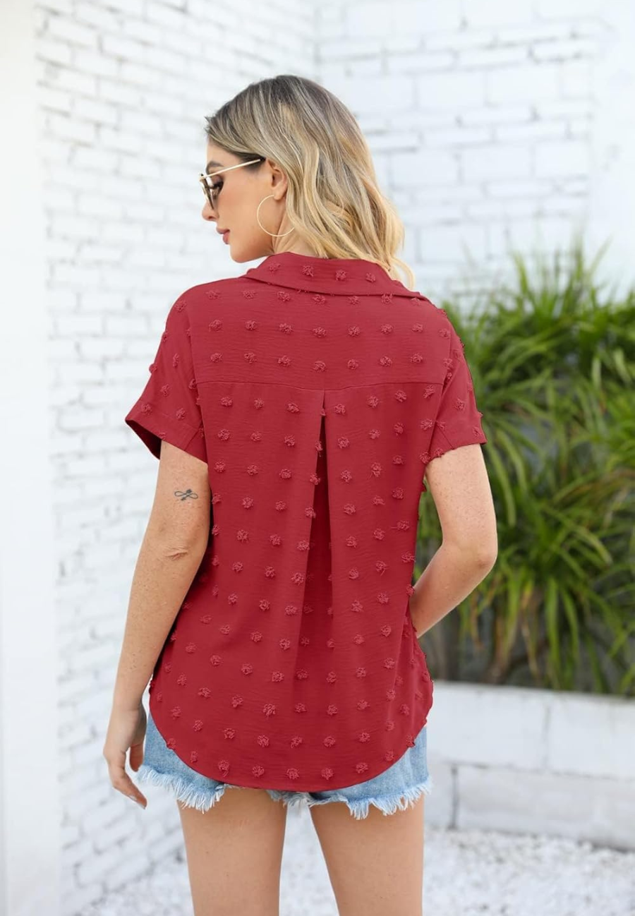 Camisas elegantes de manga corta