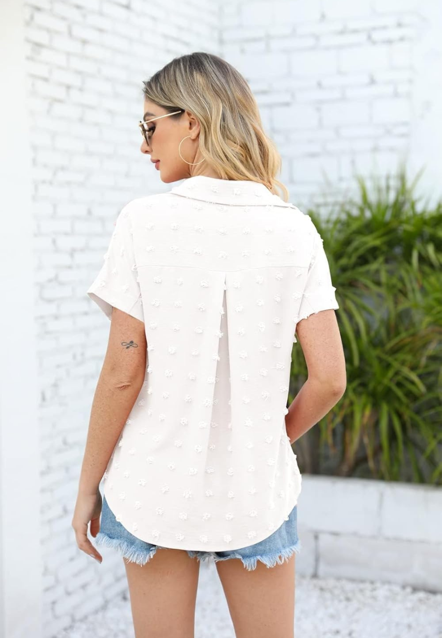 Camisas elegantes de manga corta