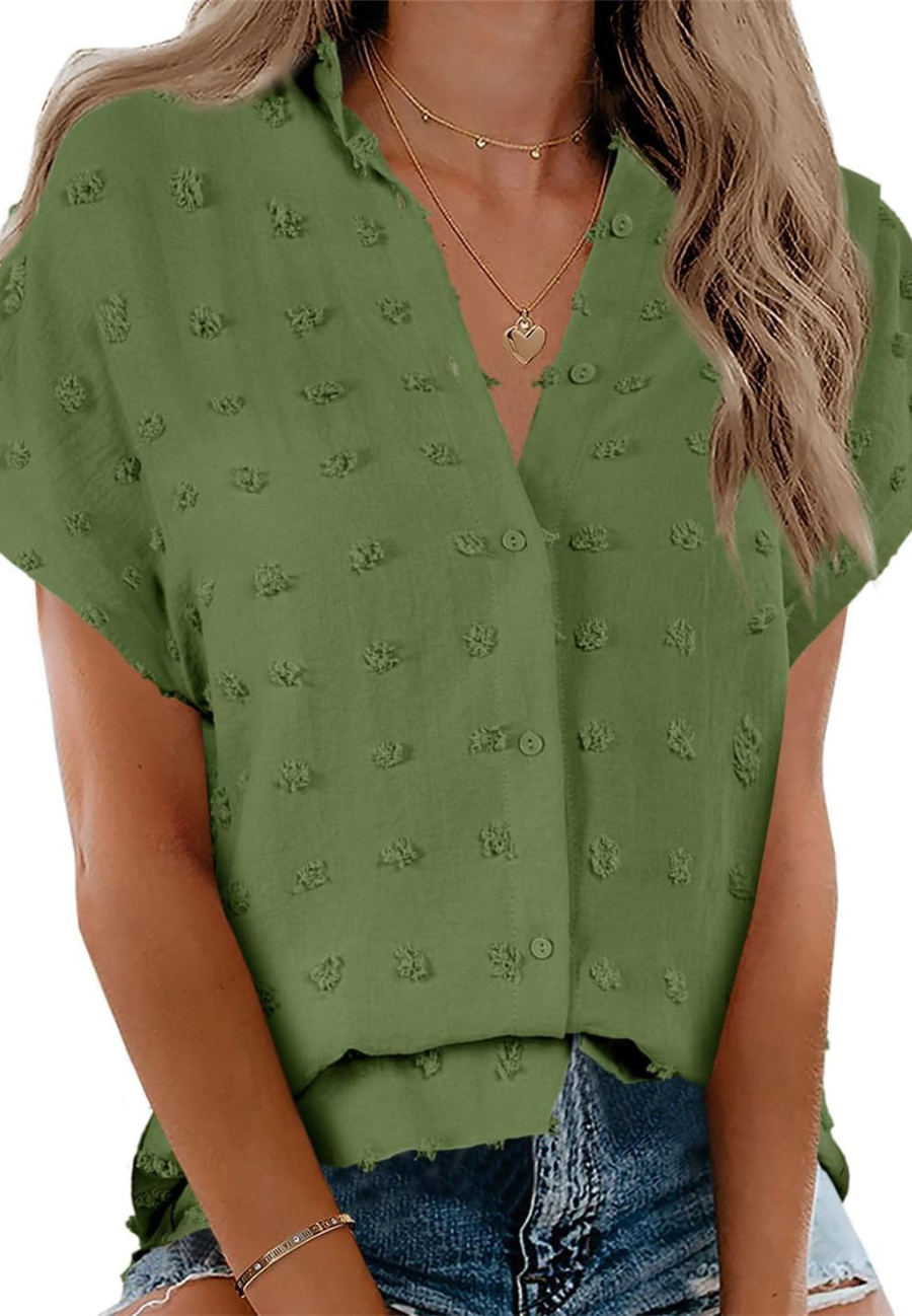 Camisas elegantes de manga corta