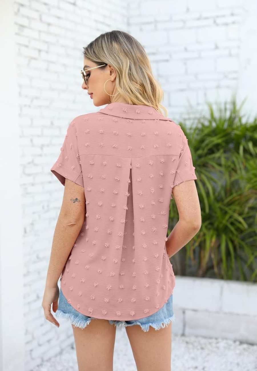 Camisas elegantes de manga corta