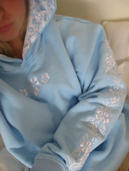Sudadera con capucha con estampado de hibisco