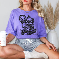 Camiseta de Halloween de mapache flotante