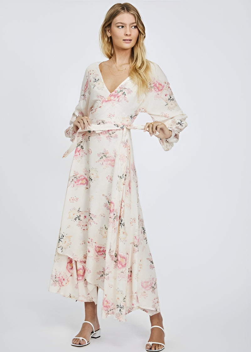 Floral Wrap Maxi Dress