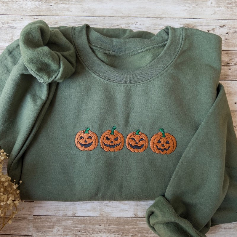 Sweatshirt mit Halloween-Kürbis-Print