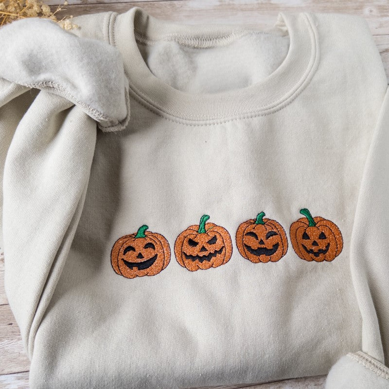 Sweatshirt mit Halloween-Kürbis-Print