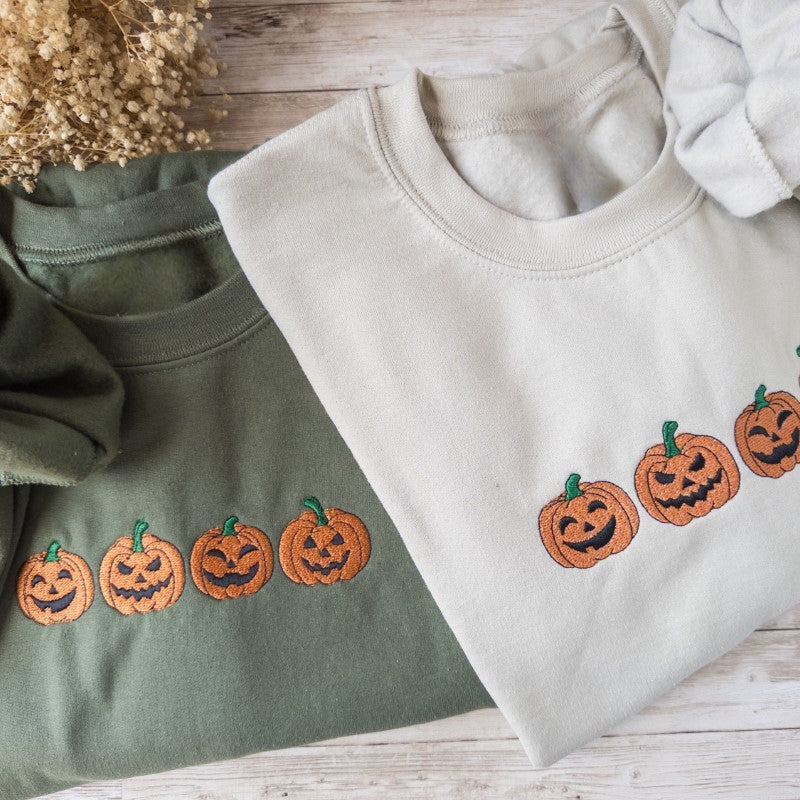 Sweatshirt mit Halloween-Kürbis-Print