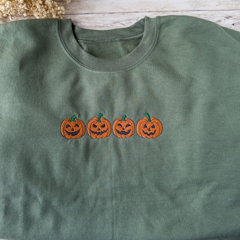 Sudadera con estampado de calabaza de Halloween