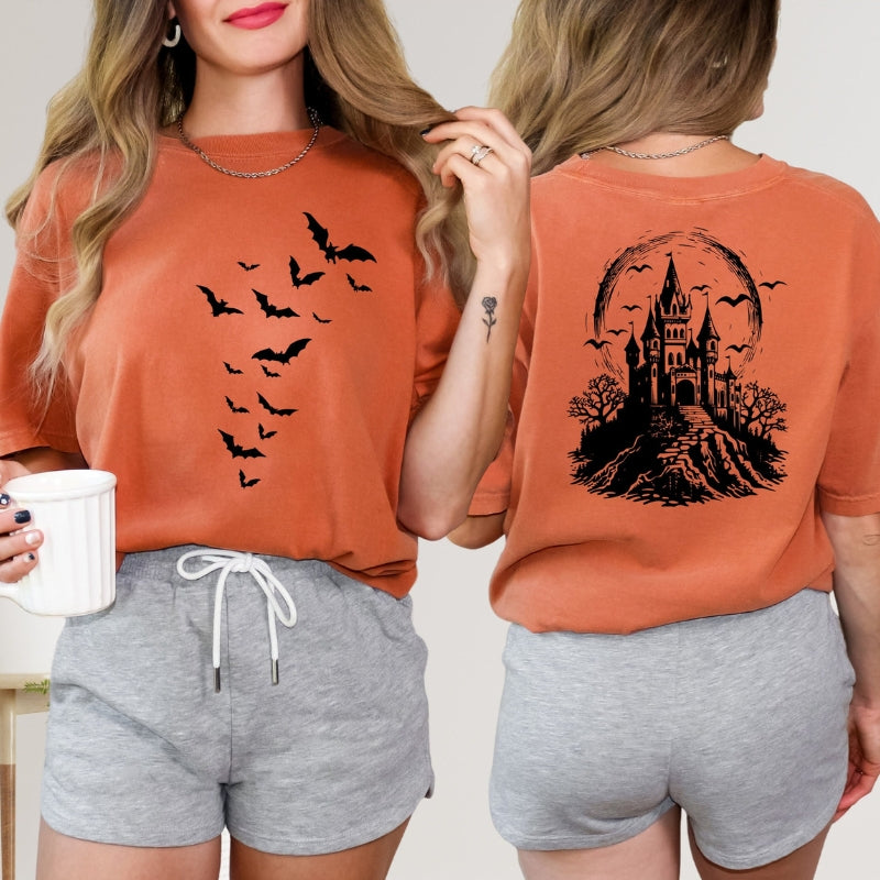 Geisterhaus Komfort Farben Halloween Shirt