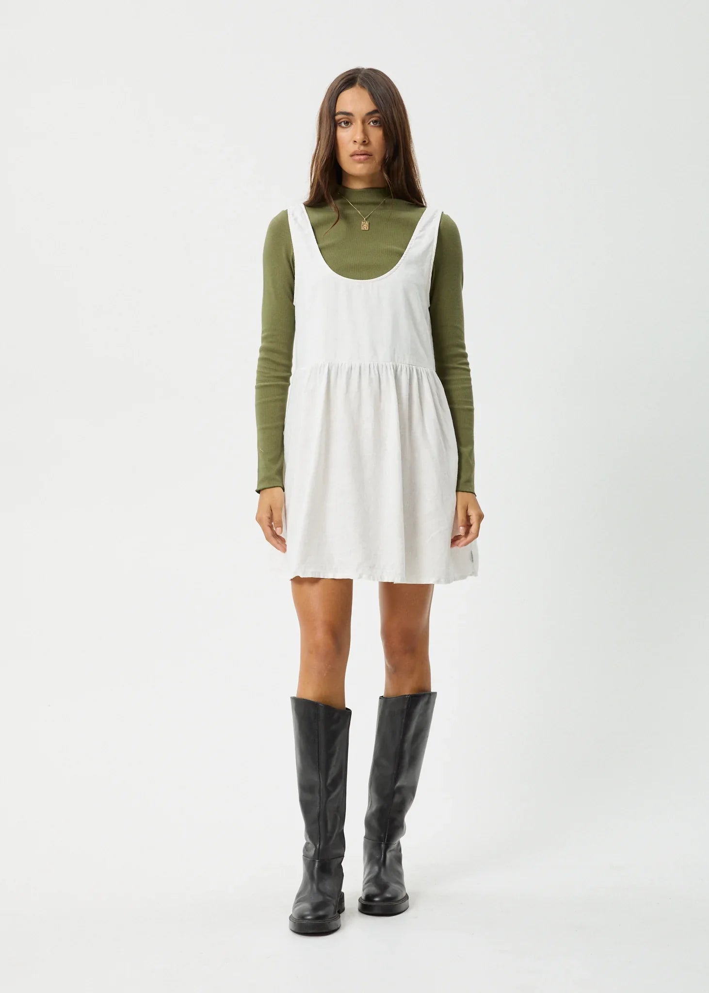 Modern Utility Pinafore Dress