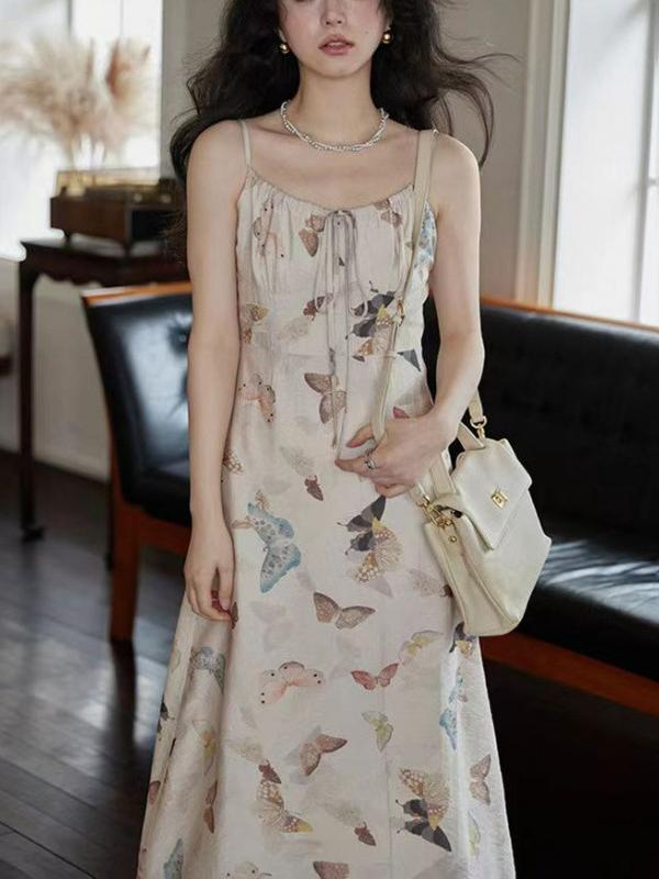 Forest-Style Fitted Halter Dress Emes Shop Forest-Style Fitted Halter Dress Emes Shop
