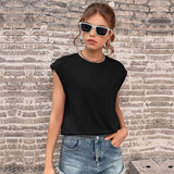 Shoulder Pad T-Shirt Tank Tops