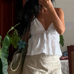 Dopamine V-Neck Strap With A Backless Halter