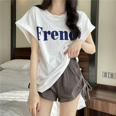Drop Shoulder Short Sleeve T-Shirt Loose