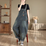 Call Me Crazy Denim High Waist Overall Dungarees