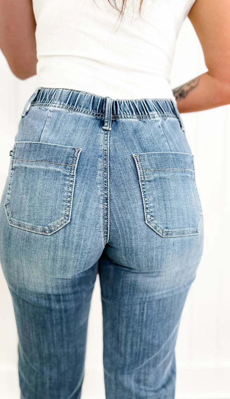 Judy Blue – Jeans-Jogginghose zum Überziehen