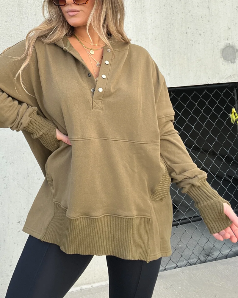 Oversized Hoodie With Functional Design