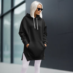 Übergroßes weiches Hoodiekleid 