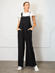 Plus Size Wide Leg Overalls Jumpsuit