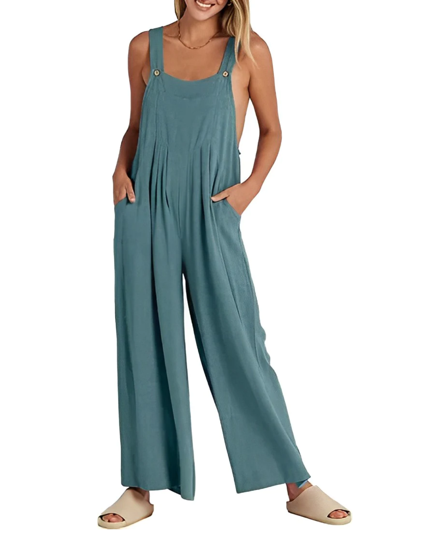 Plus Size Wide Leg Overalls Jumpsuit