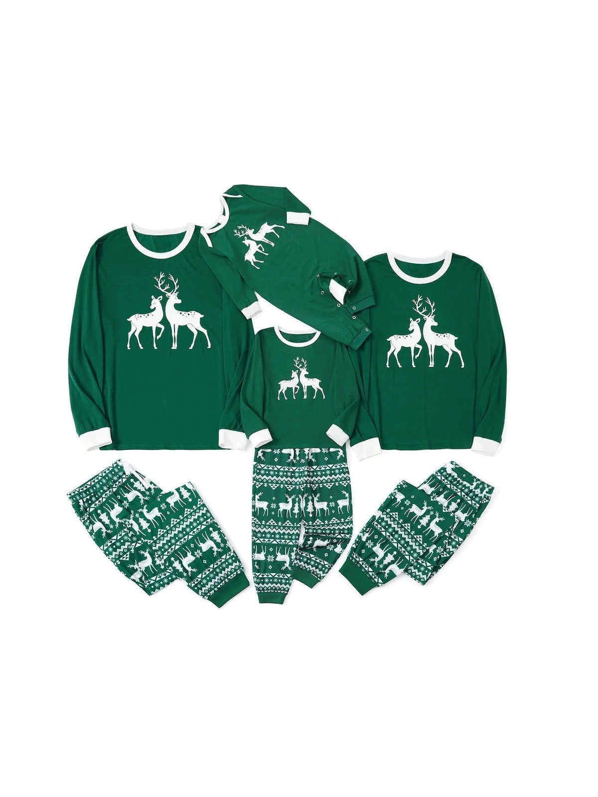 Passendes Familien-Pyjama-Set mit Rentier-Print