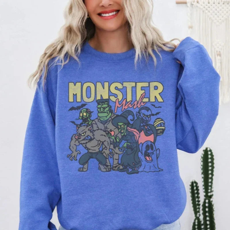 Bequeme Sweatshirts im Retro-Halloween-Stil