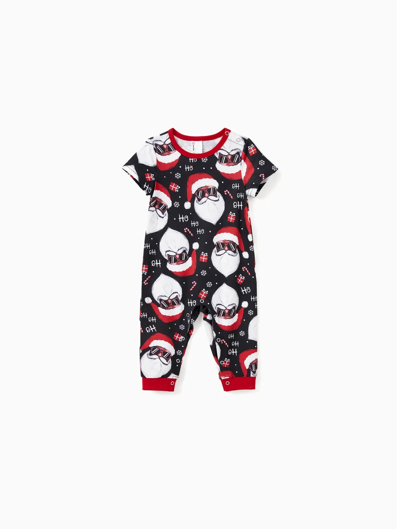 Conjunto de pijama familiar a juego con gráfico de Papá Noel