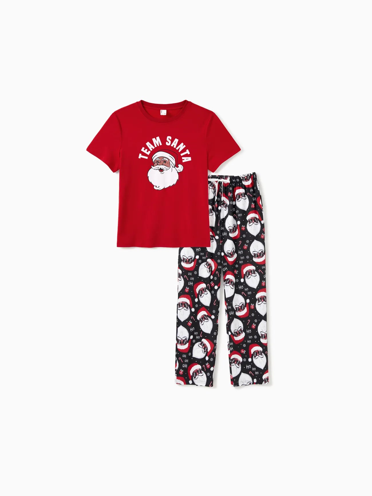 Conjunto de pijama familiar a juego con gráfico de Papá Noel