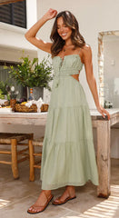 Elegantes, gestuftes Maxikleid „Sunlit Serenity“