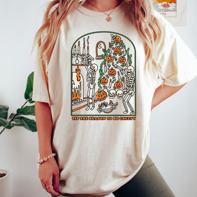 Tis The Season To Be Creepy Printed T Shirt