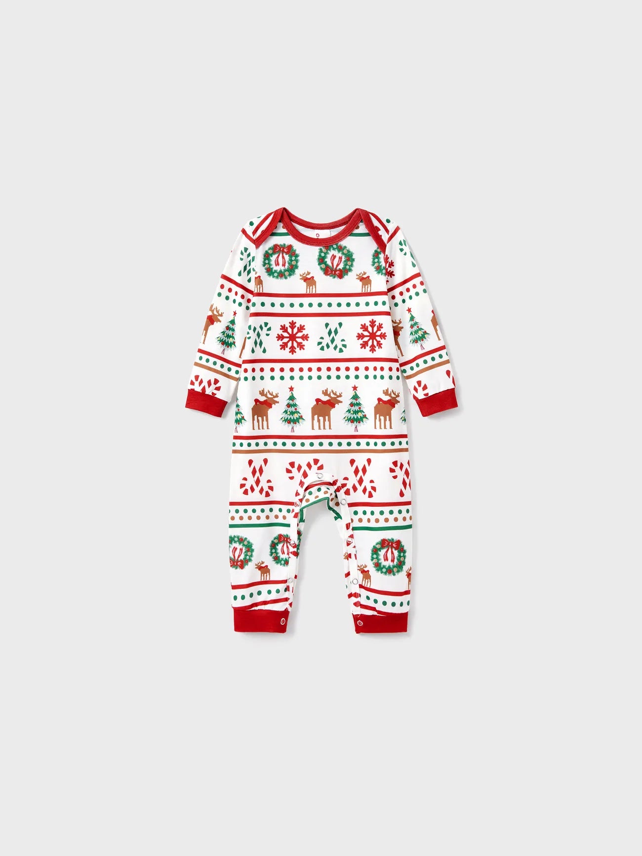 Passendes Familien-Pyjama-Set mit Weihnachtsbaum-Muster