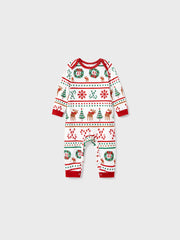 Passendes Familien-Pyjama-Set mit Weihnachtsbaum-Muster