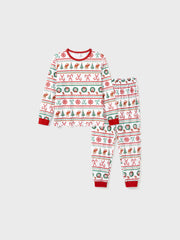 Conjunto de pijama familiar a juego con estampado de árbol de Navidad