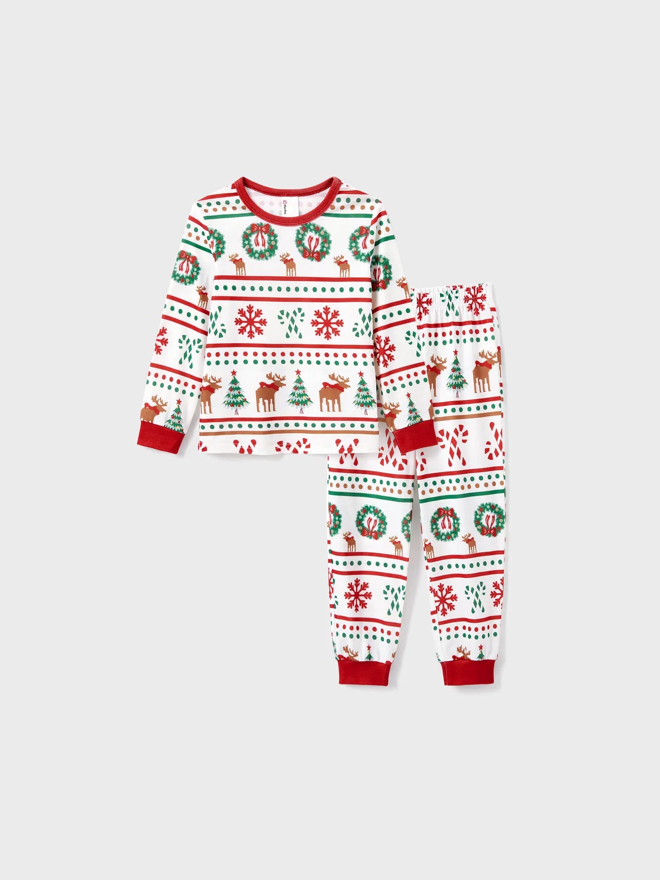 Passendes Familien-Pyjama-Set mit Weihnachtsbaum-Muster