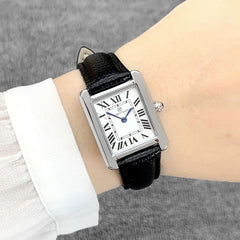 Belt Rectangular Dial Roman Scale Quartz Watch