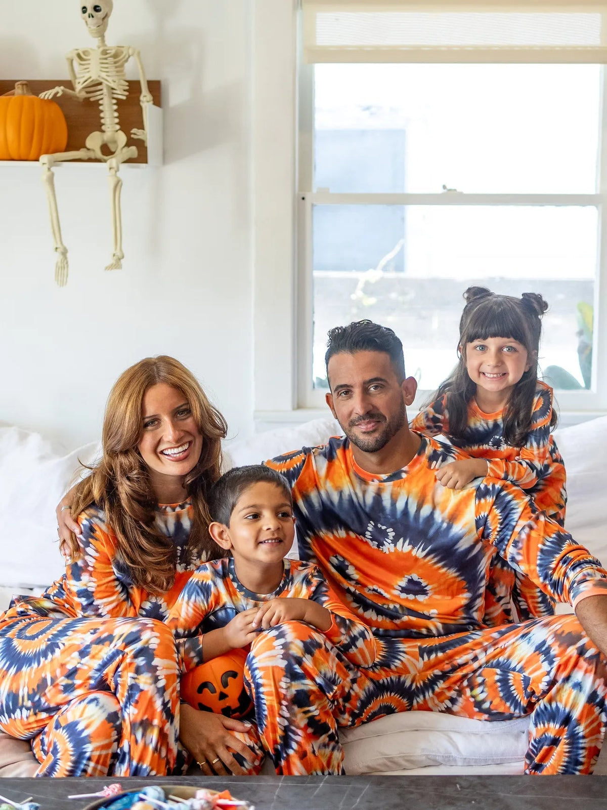 Conjunto de pijama familiar a juego con estampado de Halloween