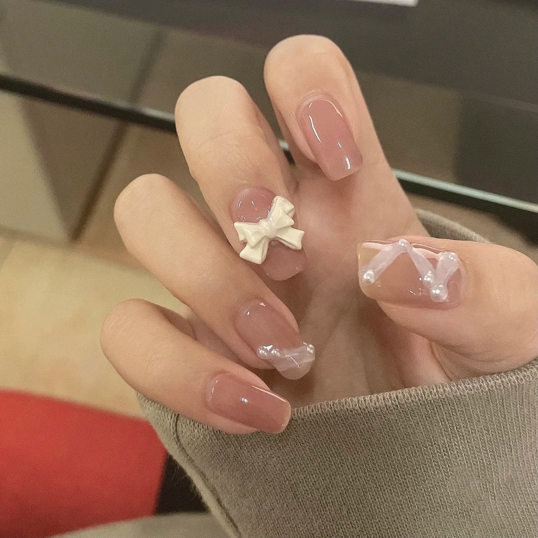 Pregnant Armor Wearing Handmade Manicure